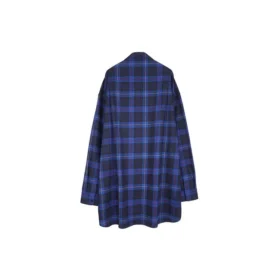 Skjorte i ternet bomuldstwill »Blue« 625548T1M194450