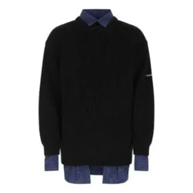 Skjorte-inspireret lagdelt trøje “Black” 675268T32151000