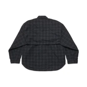 Skjorte med aftagelige ærmer, Large Fit “Grey” 751728TOM172952