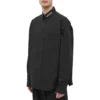 Skjorte med logo i kraven, lange ærmer og knapper “Black” 671586TYB181000