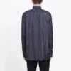 Skjorte med logo på brystet, nålestribet logo og knapper “Black” 583989TGM041070