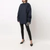 Skjorte med logo på kraven, lange ærmer og knapper “Navy” 671586TYB184100