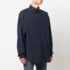 Skjorte med logo på kraven, lange ærmer og knapper “Navy” 671586TYB184100