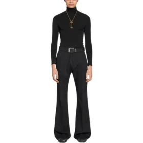 Skræddersyede bukser med udvidet ben i regular fit “Black” 704709TLT171000