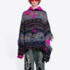 Slidt Fair Isle-trøje i uldblanding “Blue” 662518T16028088