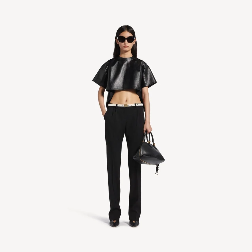 Slim fit-bukser til kvinder i sort Slim fit-bukser til kvinder i sort