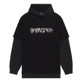 Slime T-shirt med hætte og lange ærmer “Sort” 681029TLVF11069