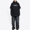 Slime T-shirt med hætte og lange ærmer “Sort” 681029TLVF11069