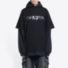 Slime T-shirt med hætte og lange ærmer “Sort” 681029TLVF11069