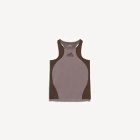 Sømløs techwear-tanktop til kvinder i taupe/moka