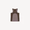 Sømløs techwear-tanktop til kvinder i taupe/moka