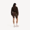 Sømløse techwear-cykelshorts til kvinder i farven moka
