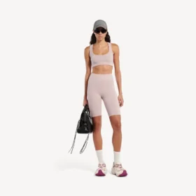 Sømløse techwear-cykelshorts til kvinder i nude
