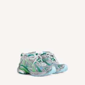 Runner-sneakers til mænd i grå/grøn/blå