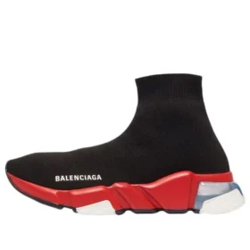 Speed 1.0 Sneakers “Sort, rød med gennemsigtig sål, hvid” 607544W05GH1038
