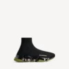 Speed 2.0 herresneaker i genanvendt strik med helt gennemsigtig sål i sort/khaki