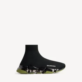 Speed 2.0 herresneaker i genanvendt strik med helt gennemsigtig sål i sort/khaki Speed 2.0 herresneaker i genanvendt strik med helt gennemsigtig sål i sort/khaki