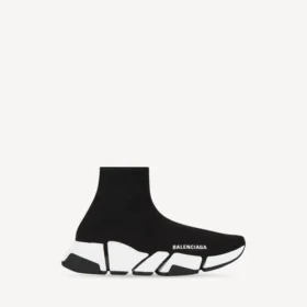 Speed 2.0-sneaker til kvinder i genanvendt strik med tofarvet sål i sort/hvid Speed 2.0-sneaker til kvinder i genanvendt strik med tofarvet sål i sort/hvid