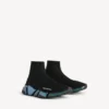 Speed 2.0-sneaker til kvinder i sort med iriserende effekt