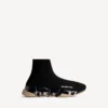 Speed 2.0 herresneaker i sort/beige med fuld gennemsigtig sål og genanvendt strik