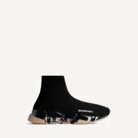 Speed 2.0 herresneaker i sort/beige med fuld gennemsigtig sål og genanvendt strik Speed 2.0 herresneaker i sort/beige med fuld gennemsigtig sål og genanvendt strik