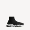 Speed 2.0-sneaker til kvinder i genanvendt strik i sort/sølv Speed 2.0-sneaker til kvinder i genanvendt strik i sort/sølv