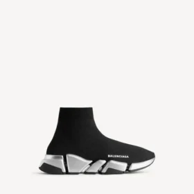 Speed 2.0-sneaker til mænd i genanvendt strik i sort/sølv