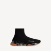 Speed 2.0-sneaker til mænd med fuld gennemsigtig sål i genanvendt strik i sort/orange