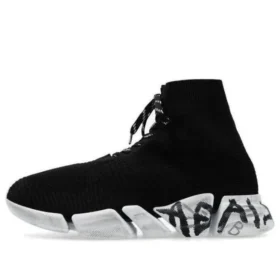 Speed 2.0 Sneakers “Sort genanvendt strik og hvid sål” 617258W2DD41091