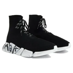 Speed 2.0 Sneakers “Sort genanvendt strik og hvid sål” 617258W2DD41091