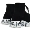 Speed 2.0 Sneakers “Sort genanvendt strik og hvid sål” 617258W2DD41091