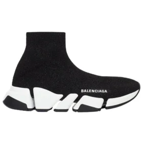Speed 2.0 Sneakers “Sort skinnende strik med hvid sål” 636833W2DC11091 Speed 2.0 Sneakers “Sort skinnende strik med hvid sål” 636833W2DC11091