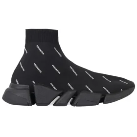 Speed 2.0 Sneakers “Sort strik med hvidt logo overalt” 617239W2DBO1090