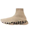 Speed Graffiti-Sneakers “Beige Knit Black Graffiti Sole Unit” 605942W2DB79710