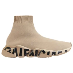 Speed Graffiti-Sneakers “Beige Knit Black Graffiti Sole Unit” 605942W2DB79710