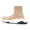 Speed Graffiti-sneakers “Beige strik med hvid og sort graffiti-sål” 605942W2DB79791