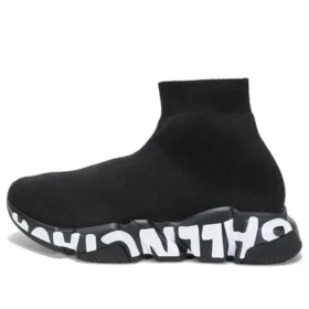 Speed Graffiti Sneakers “Sort strik med hvid graffiti-sål” 605942W2DB71006