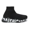 Speed Graffiti Sneakers “Sort strik med hvid graffiti-sål” 605942W2DB71006