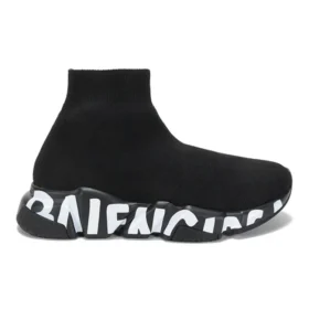 Speed Graffiti Sneakers “Sort strik med hvid graffiti-sål” 605942W2DB71006