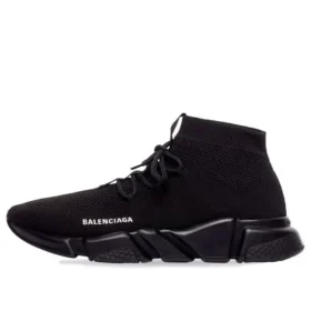Speed Lace Up Sneakers “Sort genbrugsstrik og sort sål” 587289W2DB11013