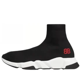 Speed Sneakers “Sort strik med rødt BB-logo” 514218W05G01000