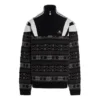 Sporty B Half Zip Track Mix Jacquard-striktrøje “Black Grey” 675289T16171240