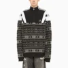 Sporty B Half Zip Track Mix Jacquard-striktrøje “Black Grey” 675289T16171240