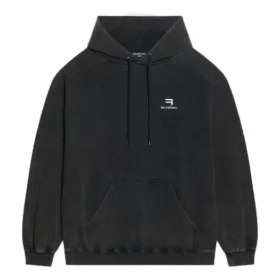 Sporty B-hettetrøje, medium pasform, “Black” 600583TLVA11070