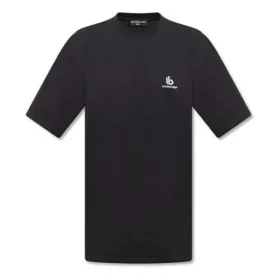 Sporty B Logo T-shirt, Boxy Fit “Black” 681045TLVN11070