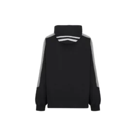 Sporty B Striped Hættetrøje Oversized “Black White” 704023TMVG23869