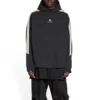 Sporty B Striped Hættetrøje Oversized “Black White” 704023TMVG23869