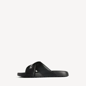Sporty pool-sandaler til mænd i sort/hvid