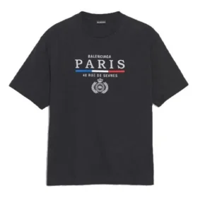 SS20 Paris Flag T-shirt med almindeligt Paris-logo 594579TGV481000 SS20 Paris Flag T-shirt med almindeligt Paris-logo 594579TGV481000