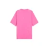 SS21 Broderet T-shirt med rund hals, lyserød 641532TJVA95764